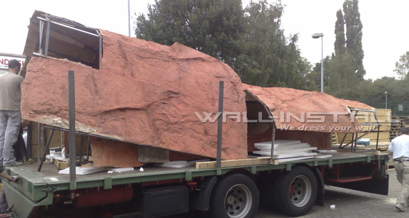 MSD-Paneel ROCA (Felsen) – Transport der Bauelemente zum Kunden - StoneslikeStones Abb. 00863